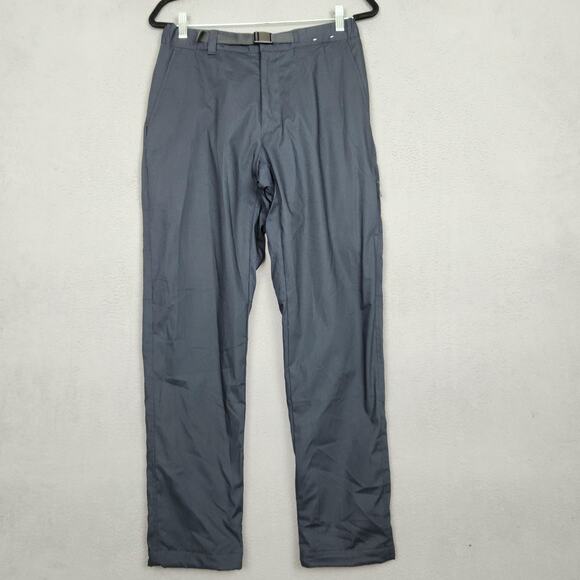 Uniqlo Pants Mens Small Blue HEATTECH Warm Lined Fleece Water Repellent Belted - Picture 1 of 15